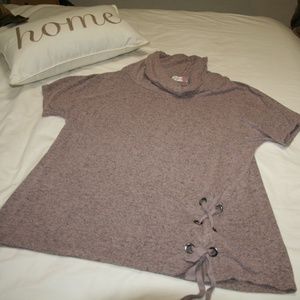 Signify Short Sleeve Lavender Sweater